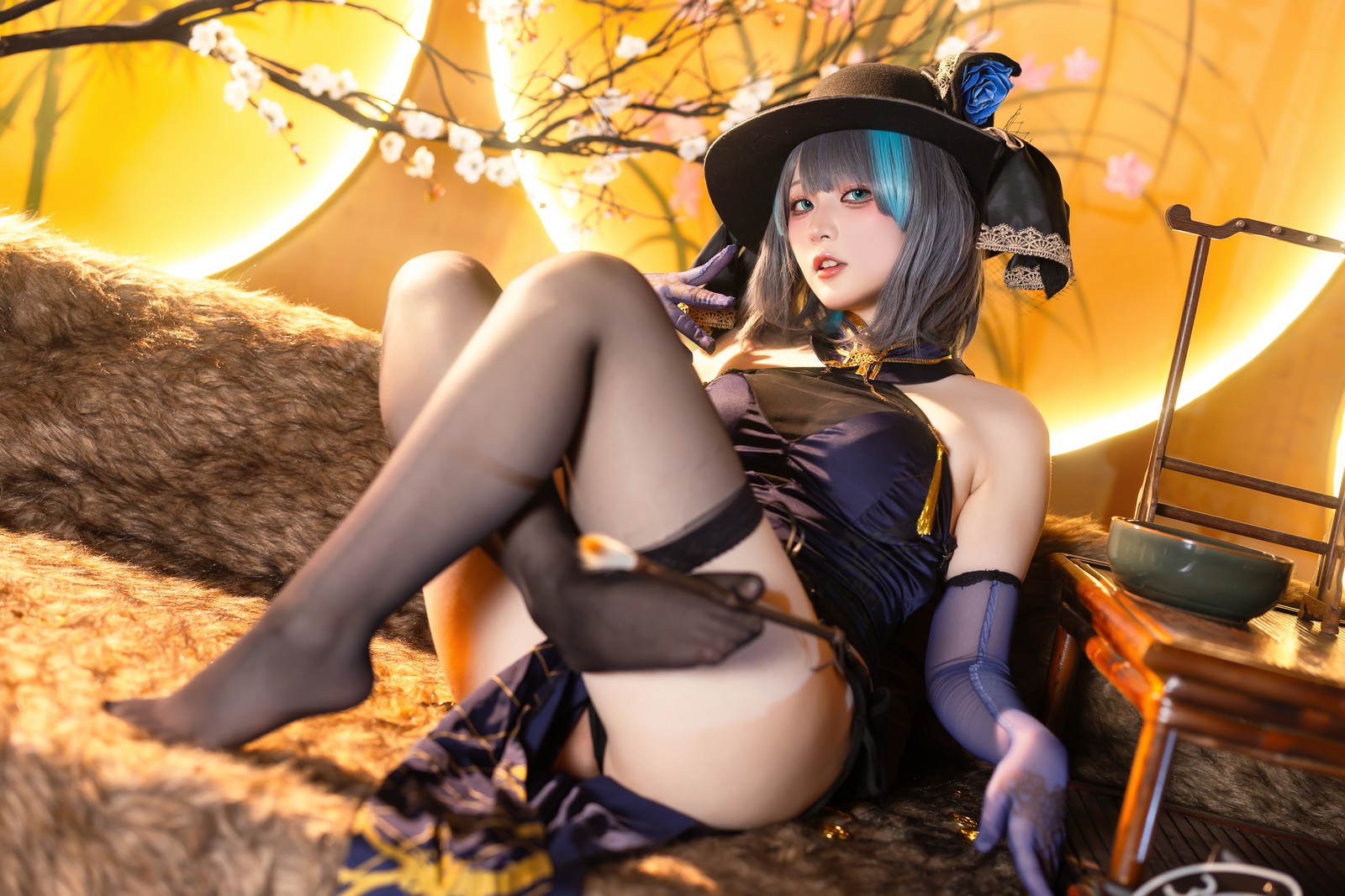 屿鱼 Yuyu 金装猫猫头 原创 Cosplay 写真集（60P｜747MB）插图7