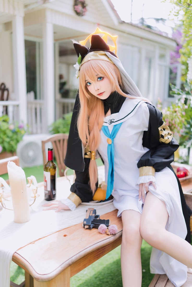艾西Aiwest 碧蓝档案伊落玛丽修女Cosplay写真图集 修女主题高清图集 33P (98.4M)插图6