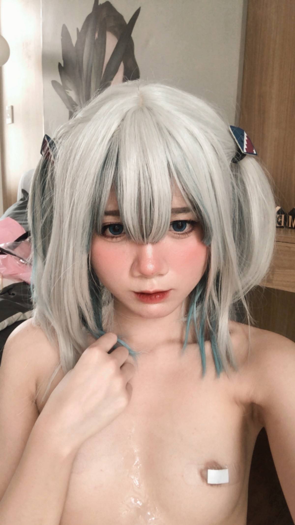 PoppaChan Gawr Gura Cosplay HD Set – 47 Photos 220MB插图1