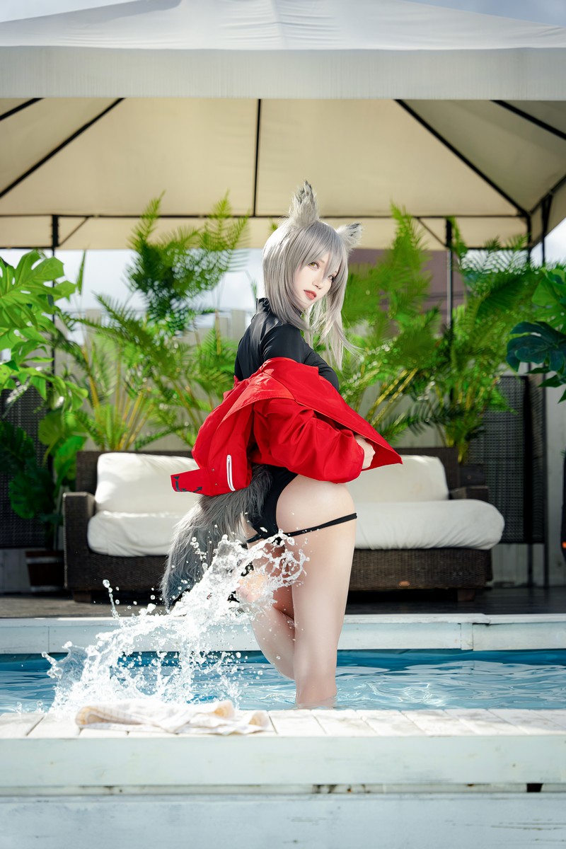切切Celia 明日方舟 红 Cosplay 高清写真 28P+1V插图2