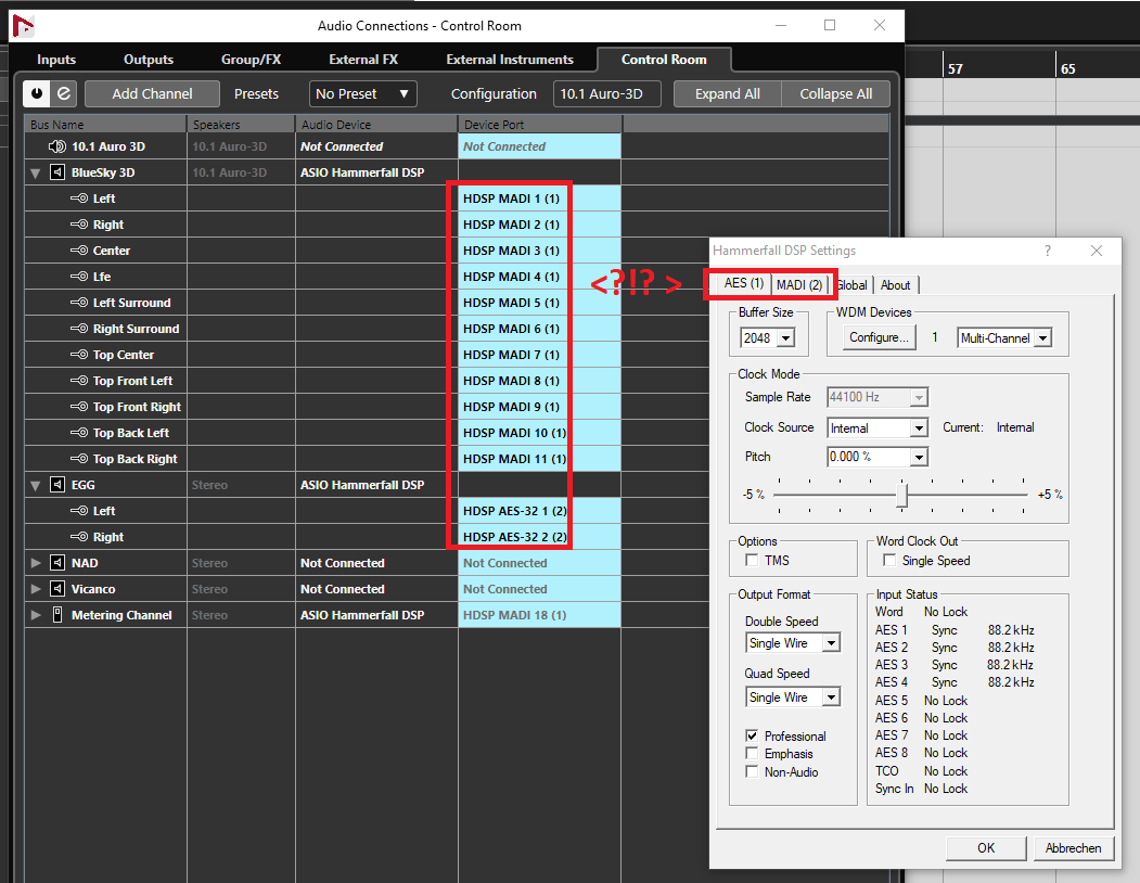 Nuendo + RME Driver