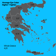 Greece Average Eye color by Region Final
