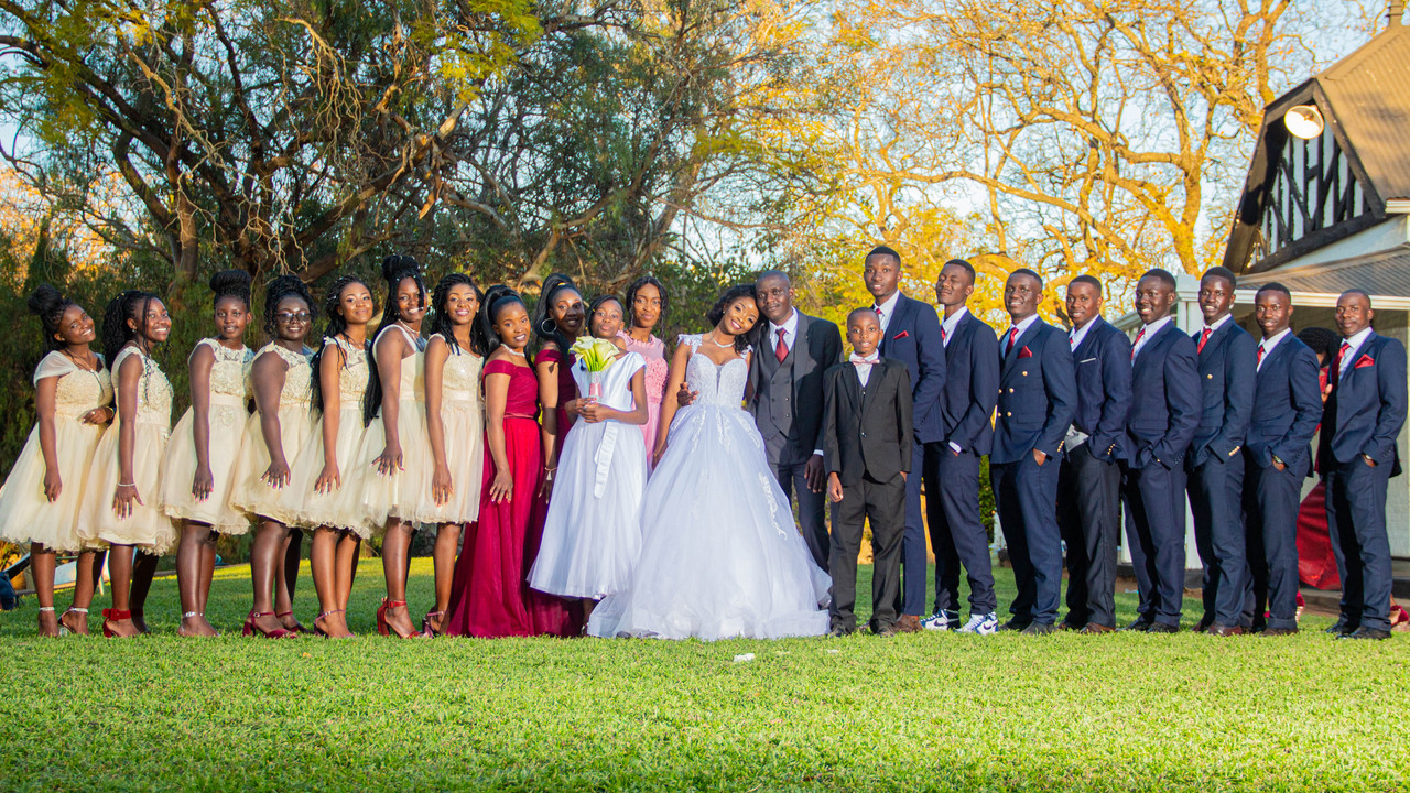 Group wedding photo