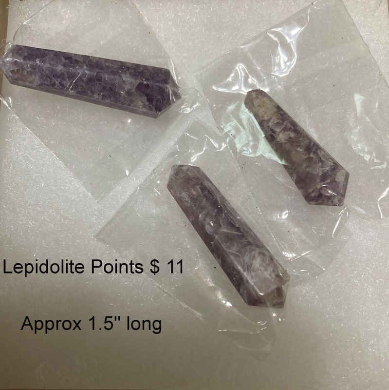 lepidolite points