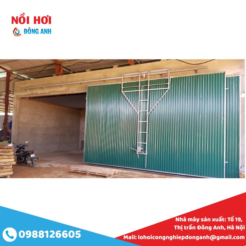 hầm sấy gỗ bằng nồi hơi
