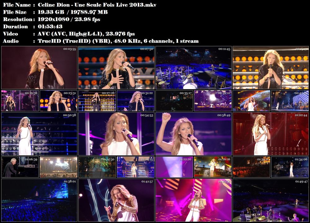 Re: Celine Dion -Une Seule Fois Live (2013) 1080p