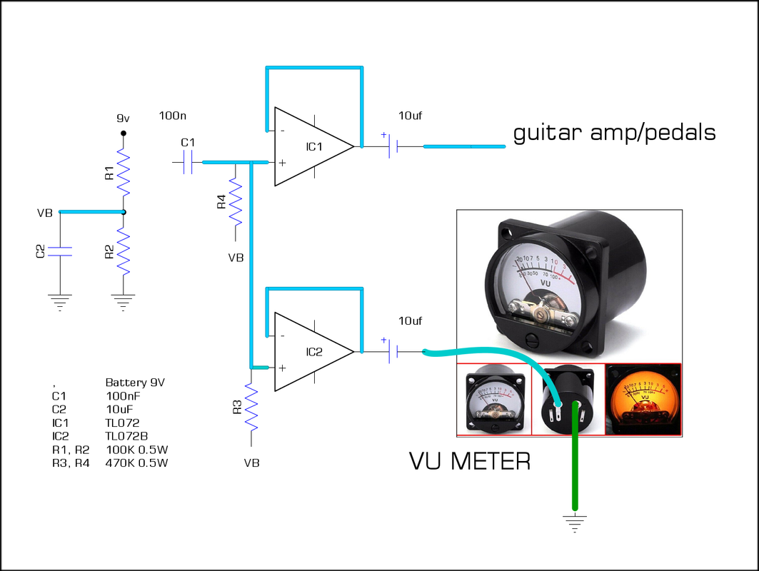 VU meter wiring?.