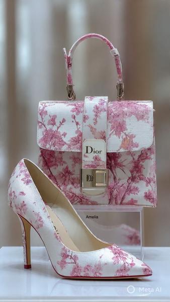 bag shoes pink dior