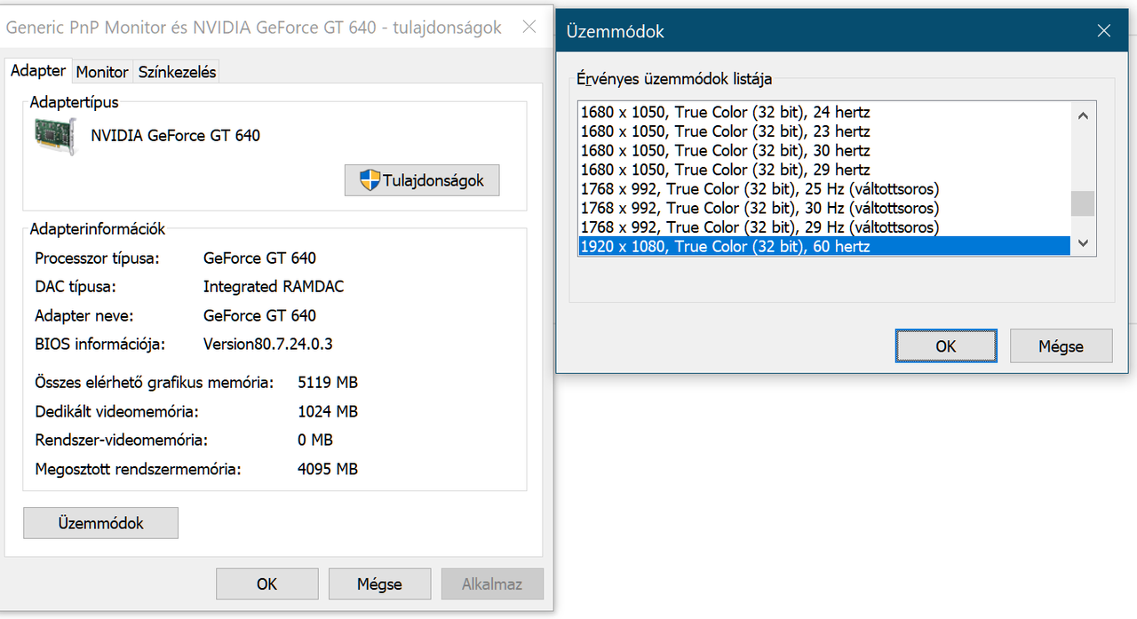 Nvidia GeForce GT 640 - Windows 10 - Gépház (2)
