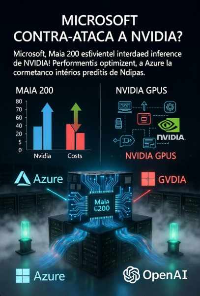 Maia 200 chega: o chip de IA que promete inferência mais barata e eficiente na nuvem