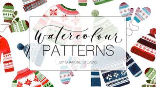 Watercolour Christmas Patterns Master Your Brush Control