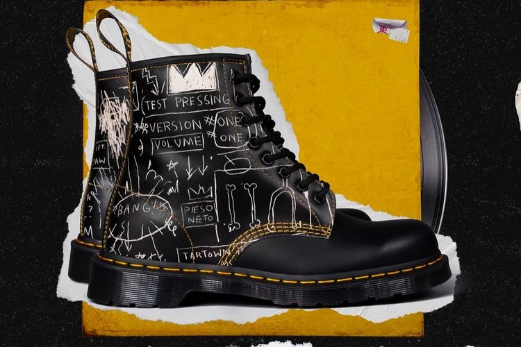 Lukisan Basquiat pada sepatu Dr Martens seri 1460
