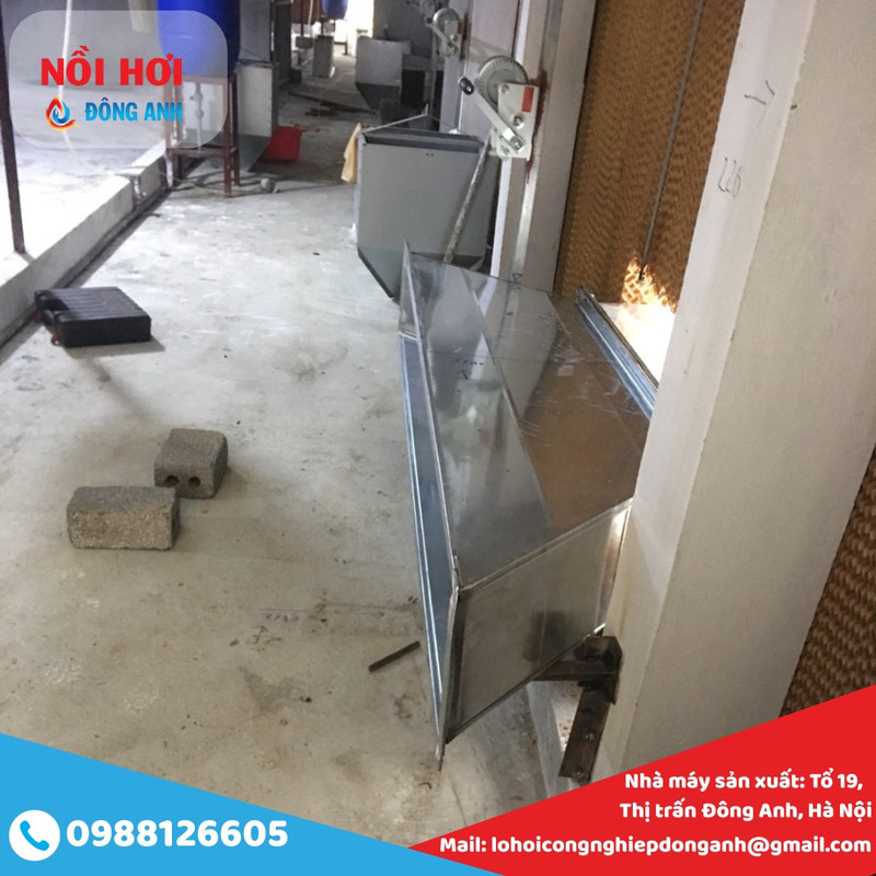 sưởi gà bằng nồi hơi công nghiệp