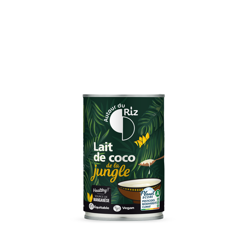Lait de coco de la jungle 16% Commerce &eacute;quitable, Autour du Riz, 400ml