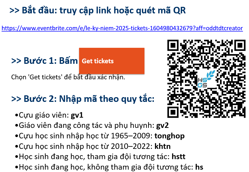 Giấy mời và hướng dẫn xác nhận tham dự 