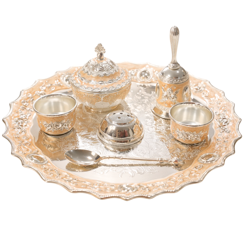 Pooja Thali Set (orange)