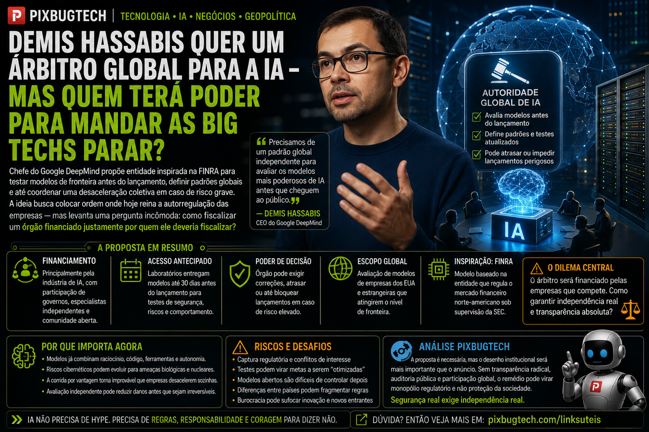 Demis Hassabis quer criar um árbitro global para a IA mas quem terá poder para mandar as Big Techs parar?