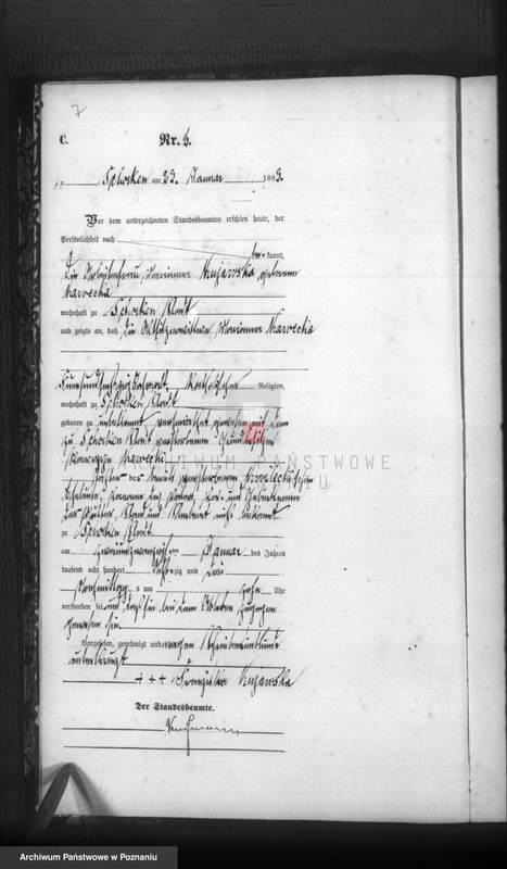 Marianna Kawecka (z d Kwilecka) zgon USC 1883