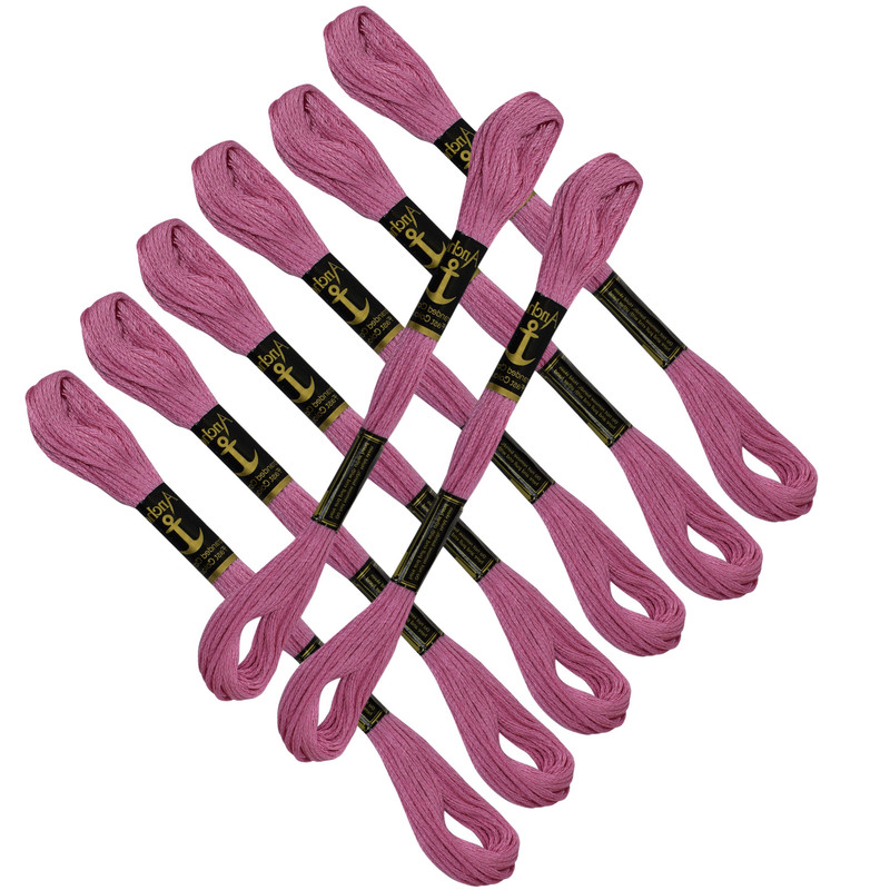 Hilos de anclaje mechones de algodón varados bordados a mano punto de cruz y punto largo - Imagen 96 de 129