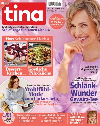 Cover: Tina Frauenzeitschrift No 41 vom 05  Oktober 2022