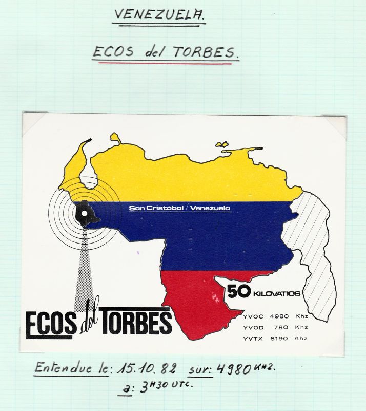 QSL d'ECOS DEL TORBES (Vénézuela) QSL-de-ECOS-DEL-TORBES