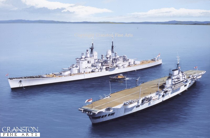 El HMS Vanguard y el HMS Indefatigable