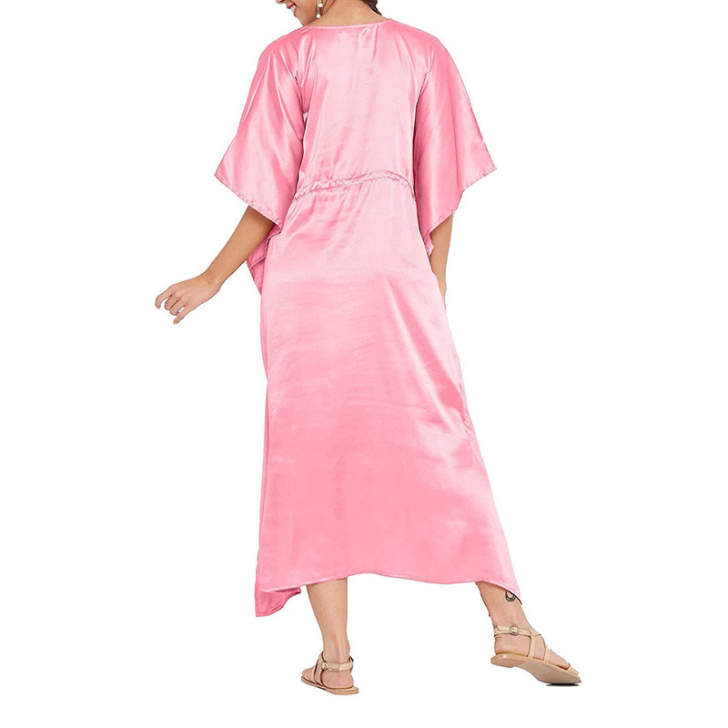 Women Satin Silk Nightdress Lingerie Sleepwear Nightgown Maxi Robe Loungewear - Picture 48 of 125
