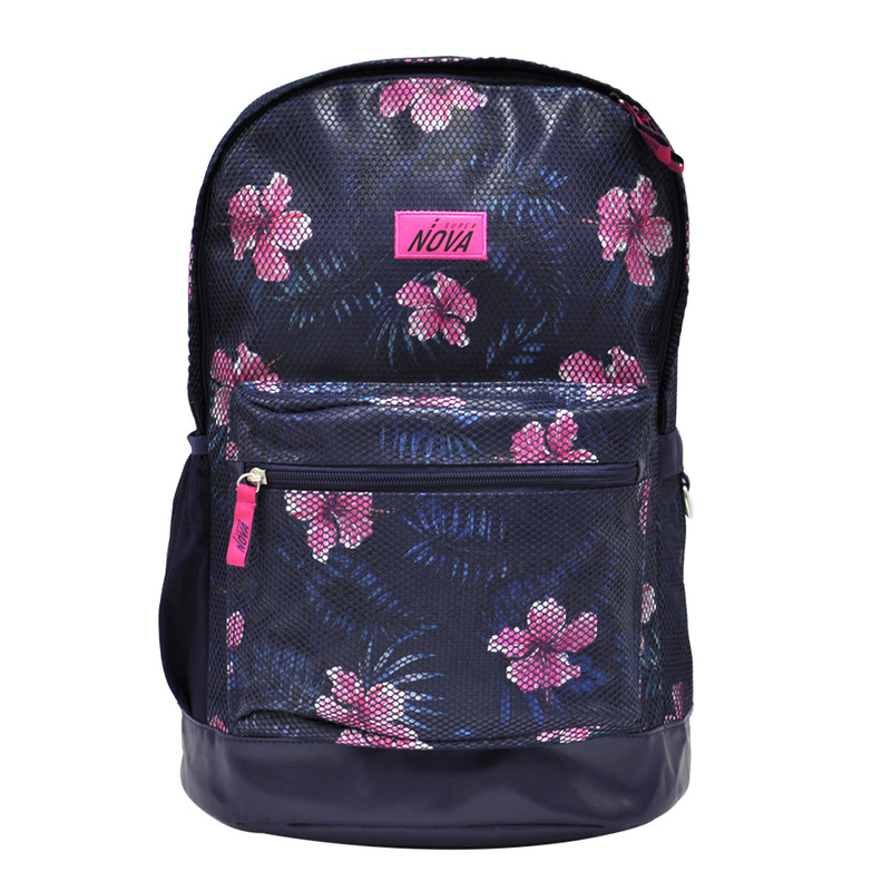 SUPERNOVA FLOWER BLUE 1 COMPARTMENT BACKPACK 18"