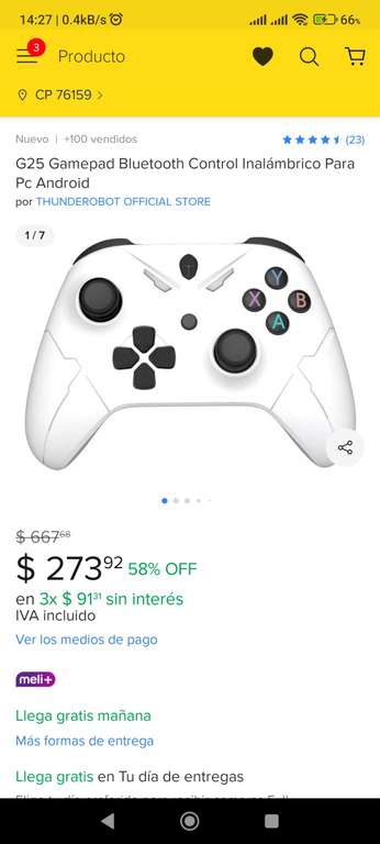 Mercado Libre: G25 Gamepad Bluetooth Control Inalámbrico Para Pc Android