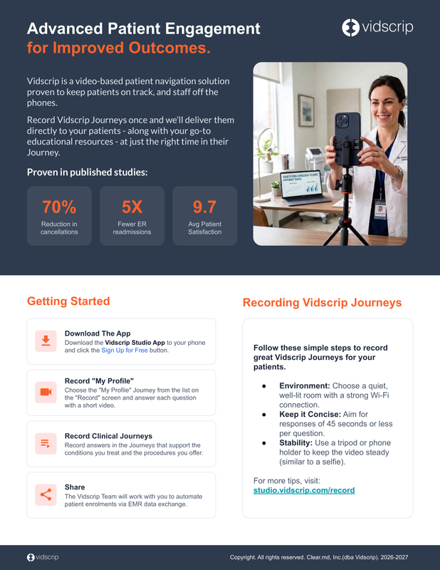 Vidscrip One-Page Handout