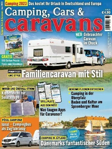 Cover: Camping, Cars und Caravans Magazin Juli 2023