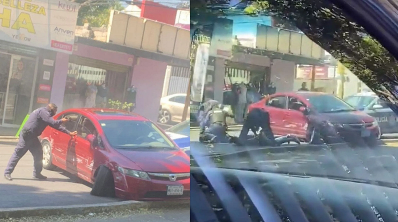 Tras persecución de película, caen ladrones de autopartes en Cuernavaca (Video)