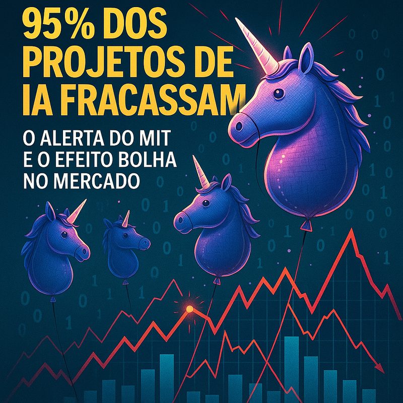 🚨 95% dos Projetos de IA Fracassam: O Alerta do MIT e o Efeito Bolha no Mercado