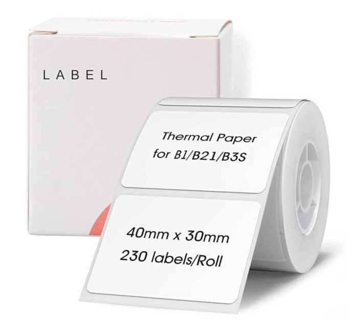 Rollo de etiquetas térmicas NIIMBOT de 50x50 mm.