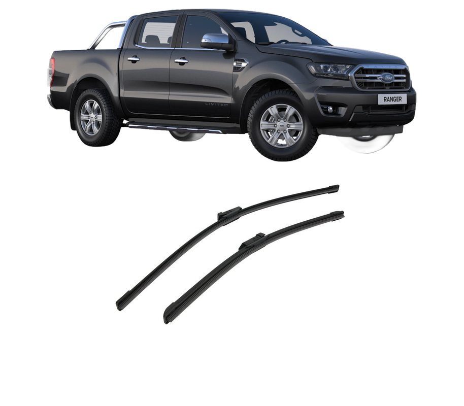 Set stergatoare auto FORD RANGER Extended Cab Pickup din 2023, pentru parbriz auto, 2 bucati, Bosch Aerotwin, din cauciuc siliconat rezistent, 4 Stickere Auto FORD