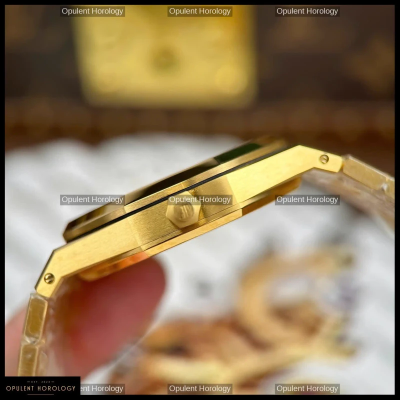 Audemars Piguet Royal Oak Jumbo Extra-Thin Openworked 16204 Rose Gold Skeleton Dial 39mm