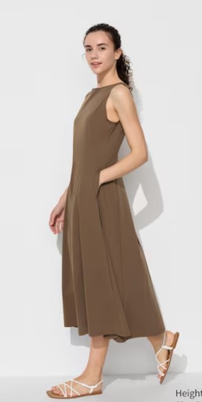 UNIQLO Vestido marrón