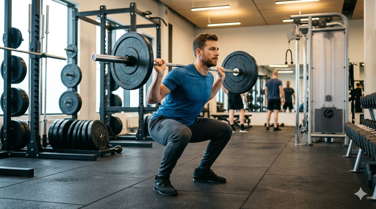 Person performing bench press with proper form, demonstrating beginner workout routine gym and simple workout plan muscle growth