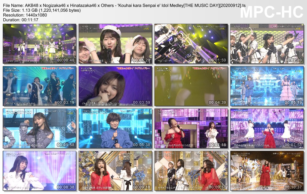 AKB48 x Nogizaka46 x Hinatazaka46 x Others - 'Kouhai kara Senpai e' Idol Medley[THE MUSIC DAY][20200