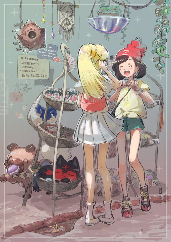 lillie-selene-litten-rockruff-and-minior