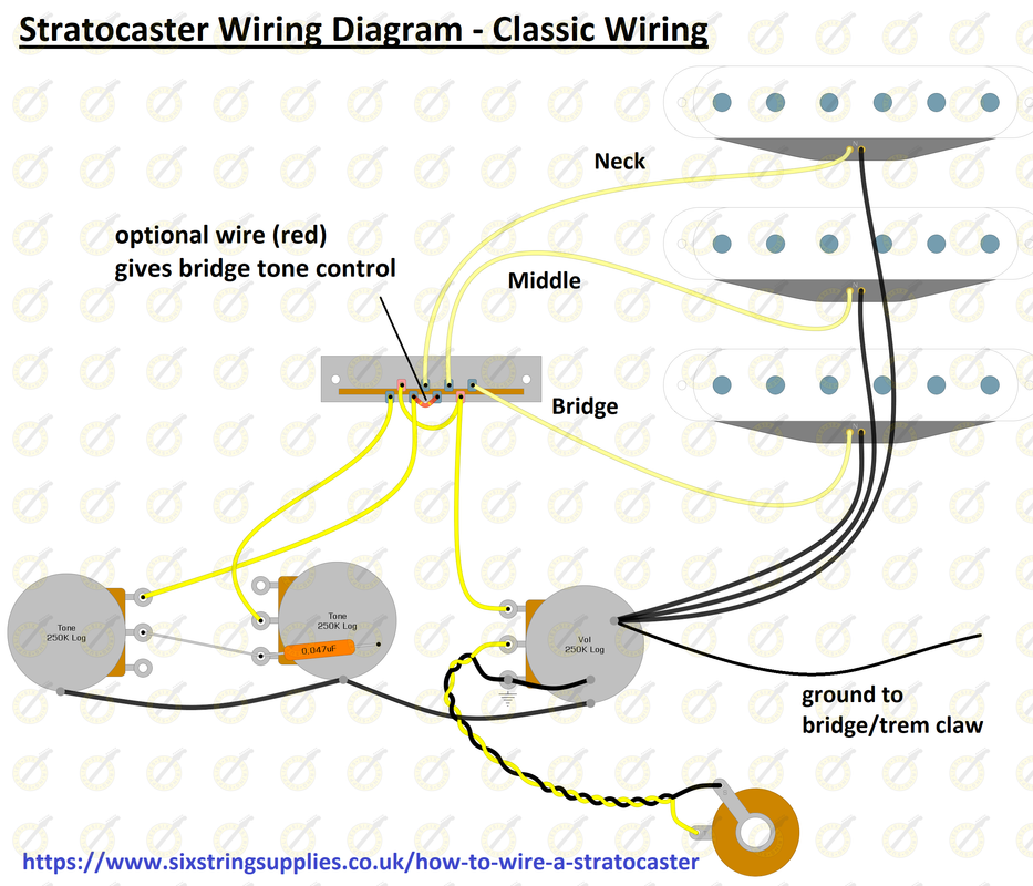 Stratocaster Wiring Diagram Six String Supplies