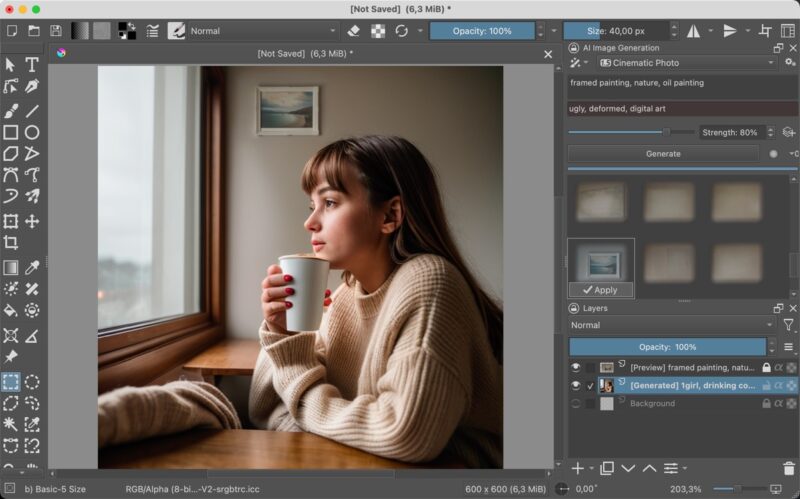 Samplers to Krita AI Generation Tool