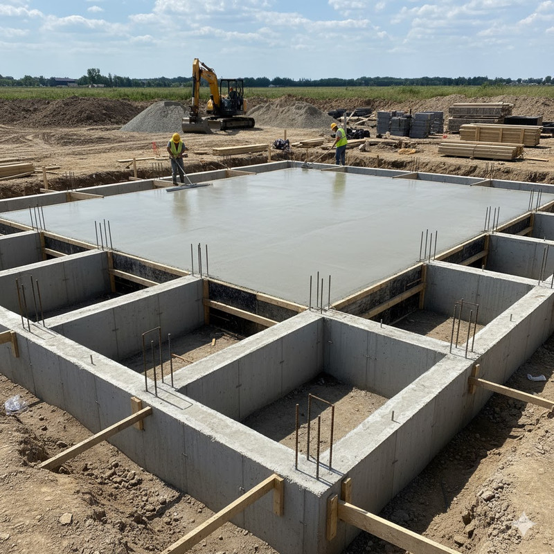 фундамент монолитная плита