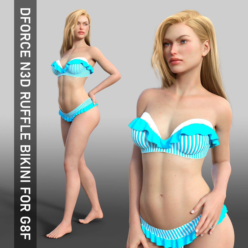 Dforce N3D Ruffle Bikini for G8F