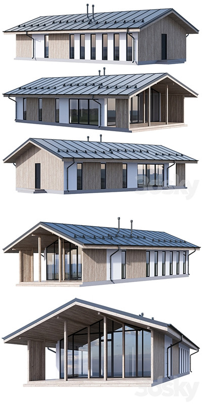 Frame modular house 120 m2 with PREFAB frame technology