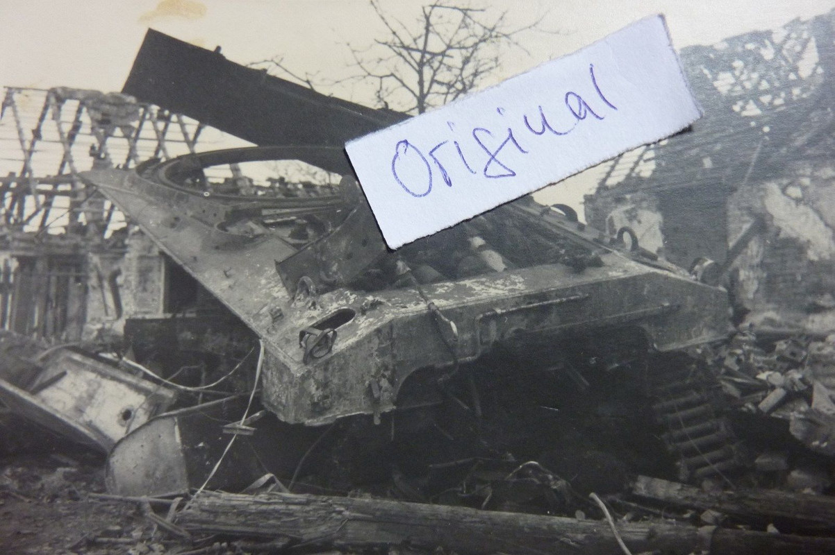 Endkampf 1945, OBERHOFFEN Elsaß Tank SHERMAN ,US Army Verlust FR