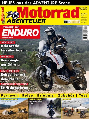 Cover: Motorrad Abenteuer Magazin No 05 September-Oktober 2022 Cover: Motorrad Abenteuer Magazin No 05 September-Oktober 2022