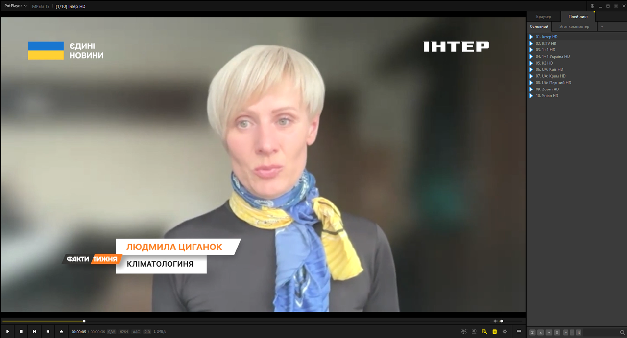 Бесплатные IPTV плейлисты Украины (01.10.2025 10:00)