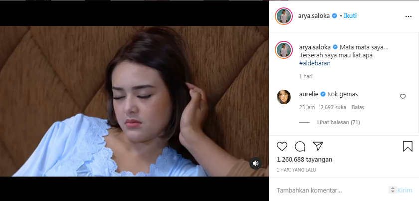 Aldebaran mengelus rambut Andin di sinetron Ikatan Cinta