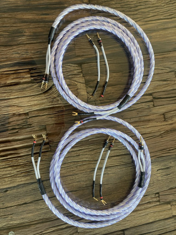 FS: Pair QED Genesis Silver Spiral Speaker Cable 4m & jumpers